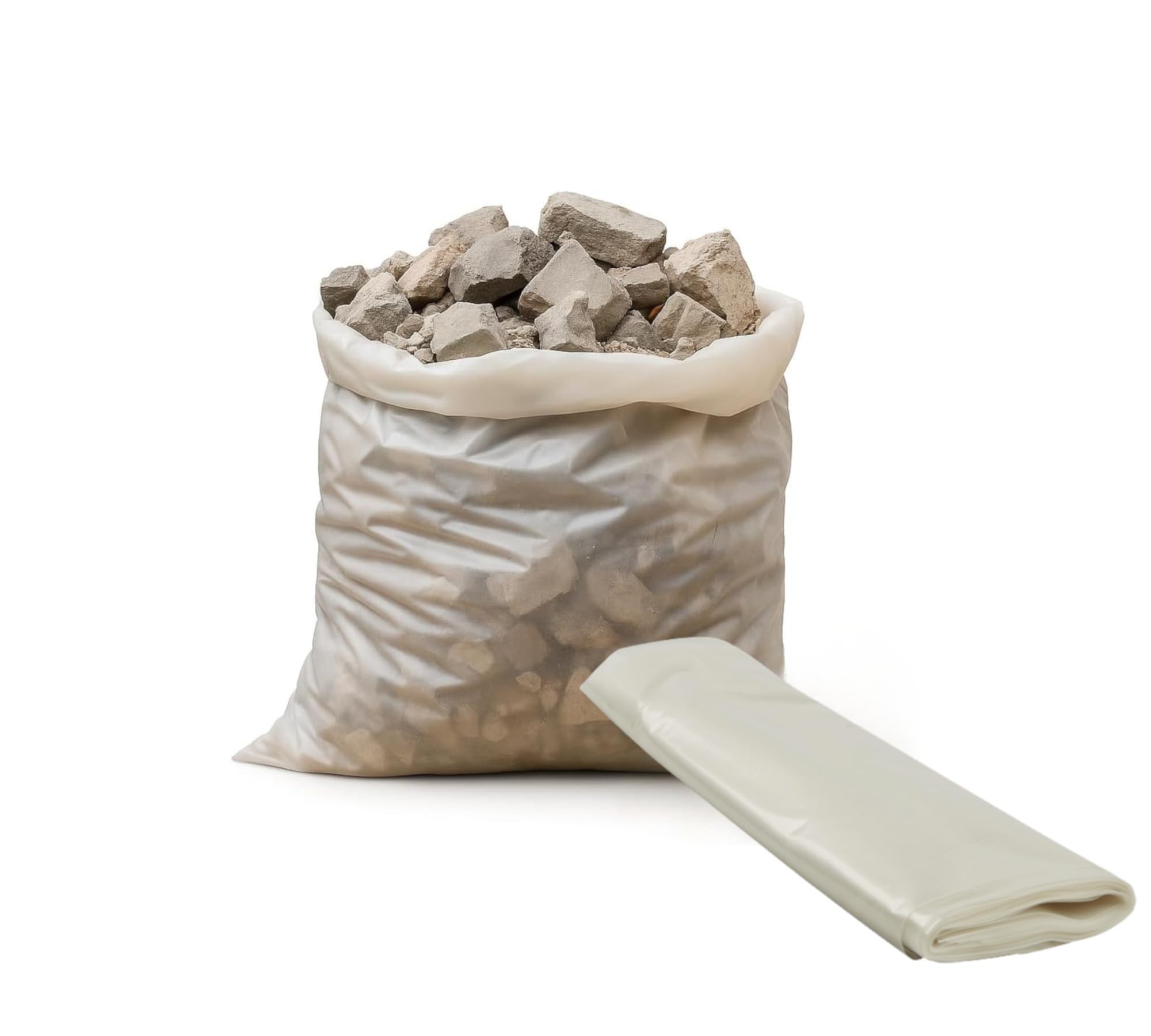 Sacchi Spazzatura Per Edilizia cm.82x52 Extra Spessore Scatolo Kg.20 Pz.185 Buste Robuste Per Calcinacci Macerie Detriti Rifiuti Edili