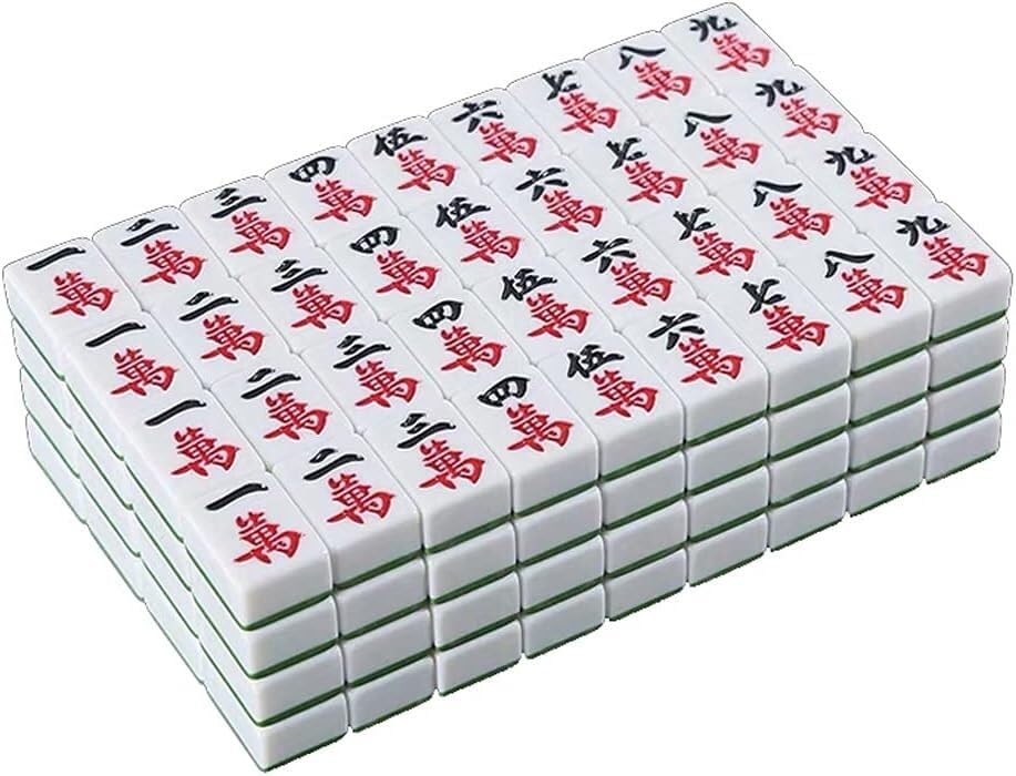 Amazon.co.jp: 麻雀 高級大数字麻雀 144 個の彫刻された牌付き