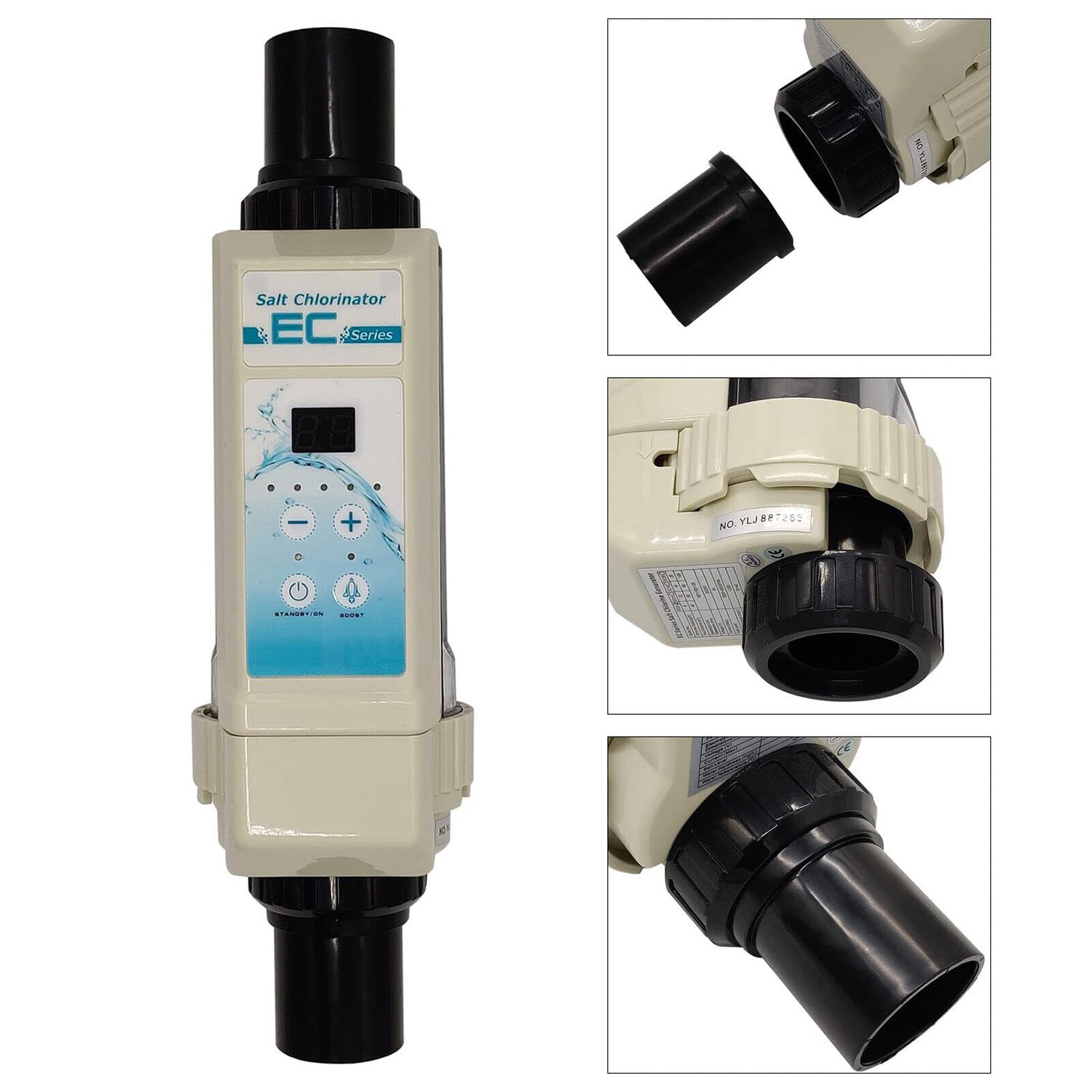 Générateur de Chlore pour Piscine d'eau salée, chloration Automatique de l'eau salée pour piscines, Machine de génération de Chlore d'eau salée (8g/h 110V)