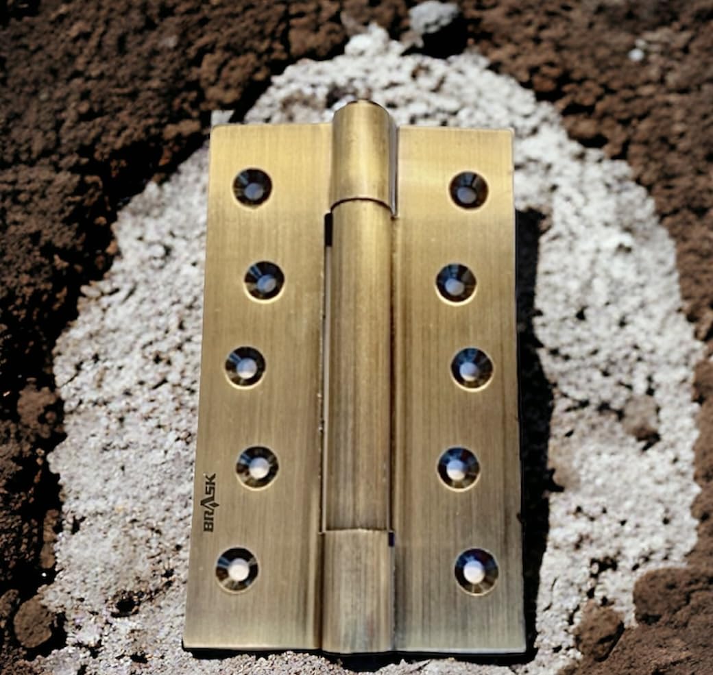 BRASK Brass Spring Hinges/Door Closer Hinge - Single Action 5" (Antique Brass Finish) — Amazon image 4