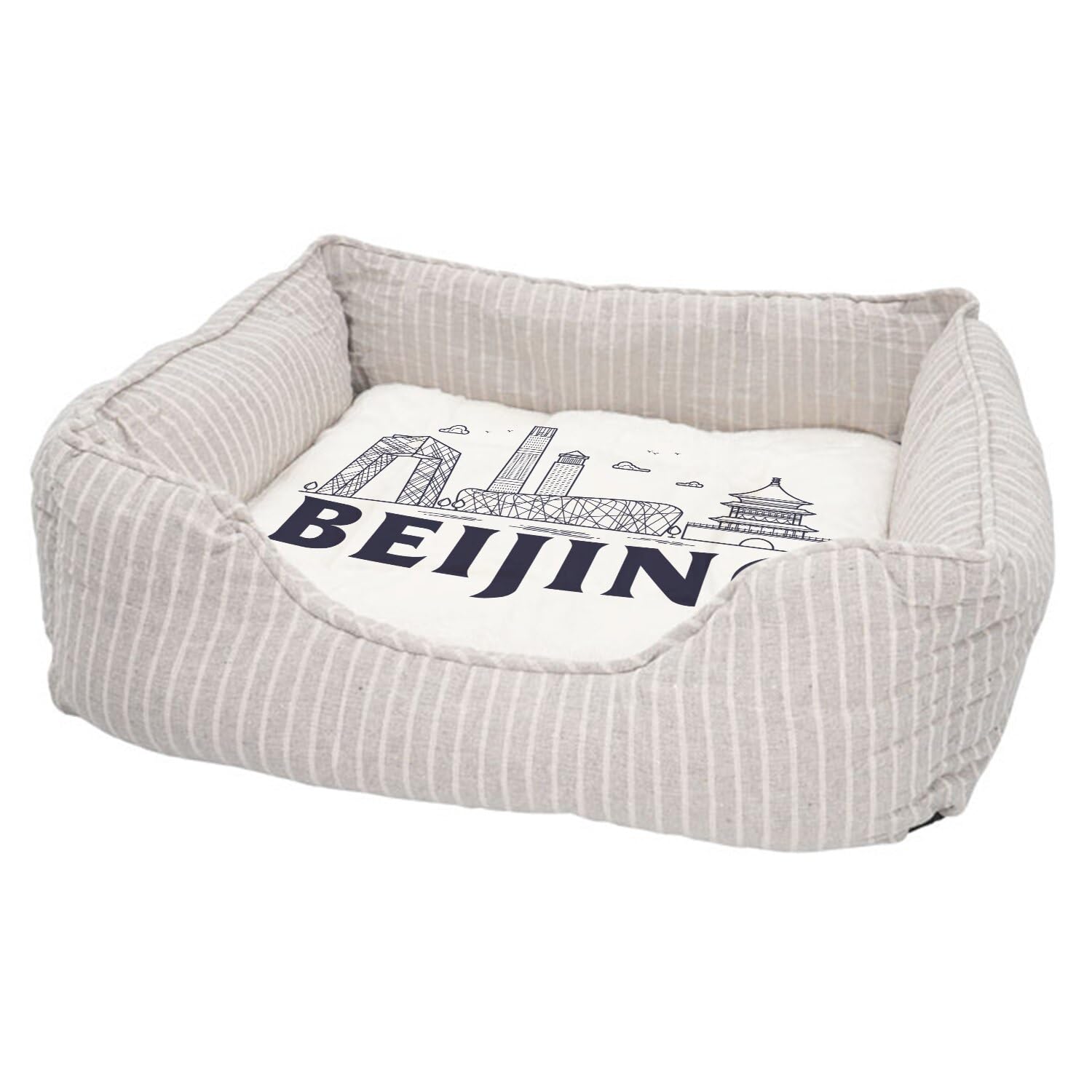 Lit pour chien lavable et déhoussable avec coussin confortable