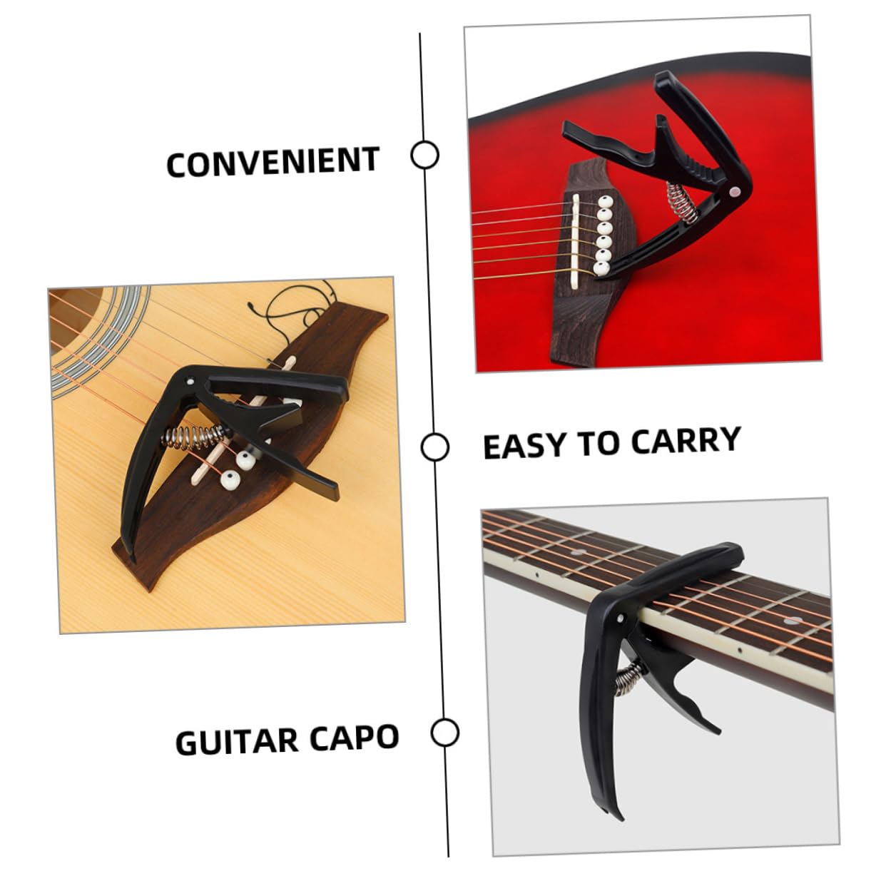 BESTonZON 10pezzi Capo Regolabile Per Chitarra Accessorio Per Chitarra Elettrica e Acustica Facile Da Usare Design Compatto e Leggero Per Musicisti Di Tutti Generi