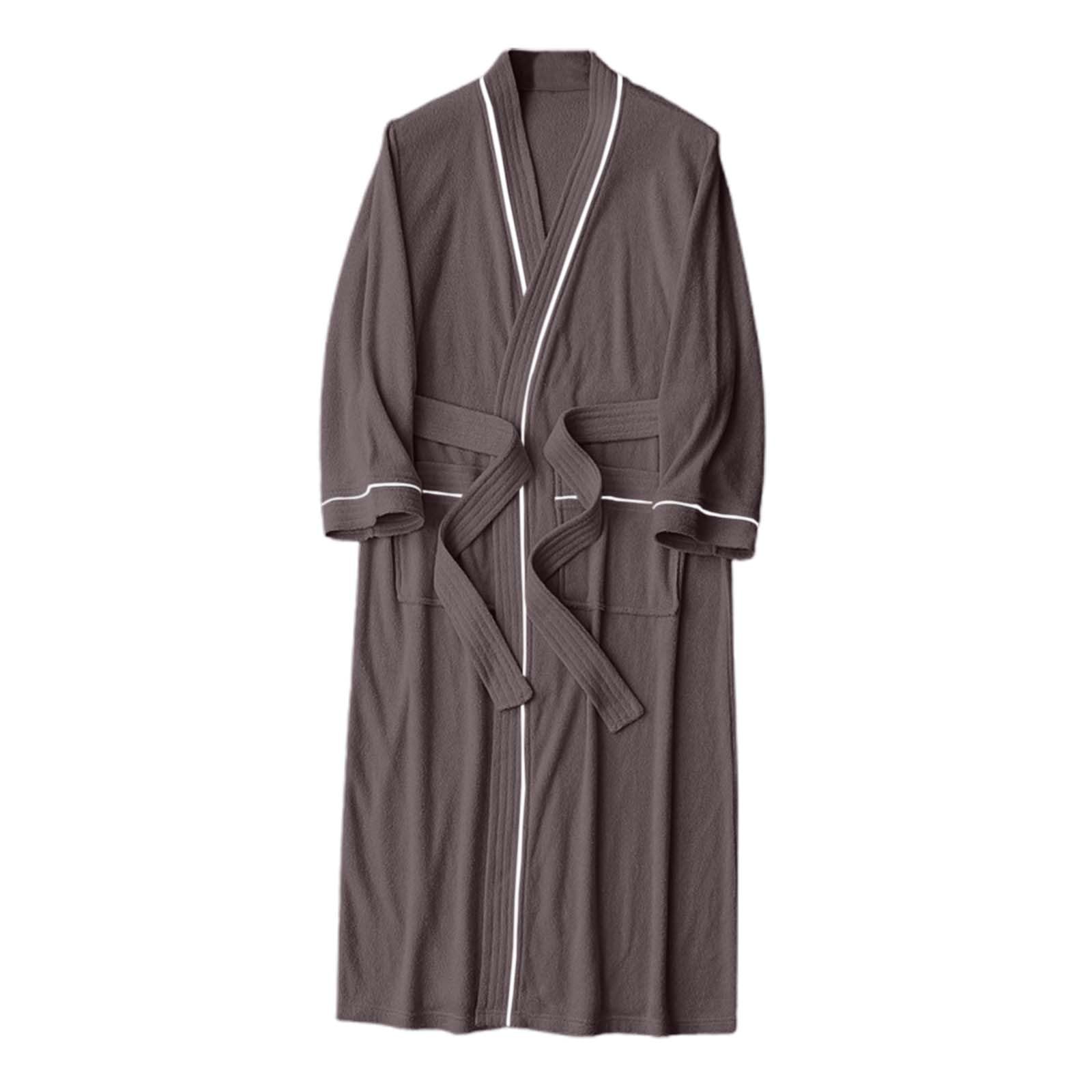 Générique Peignoir de Bain Homme Robe de Chambre Homme Peignoir de Bain Kimono carré pour Spa, Doux et léger, pour hôtel