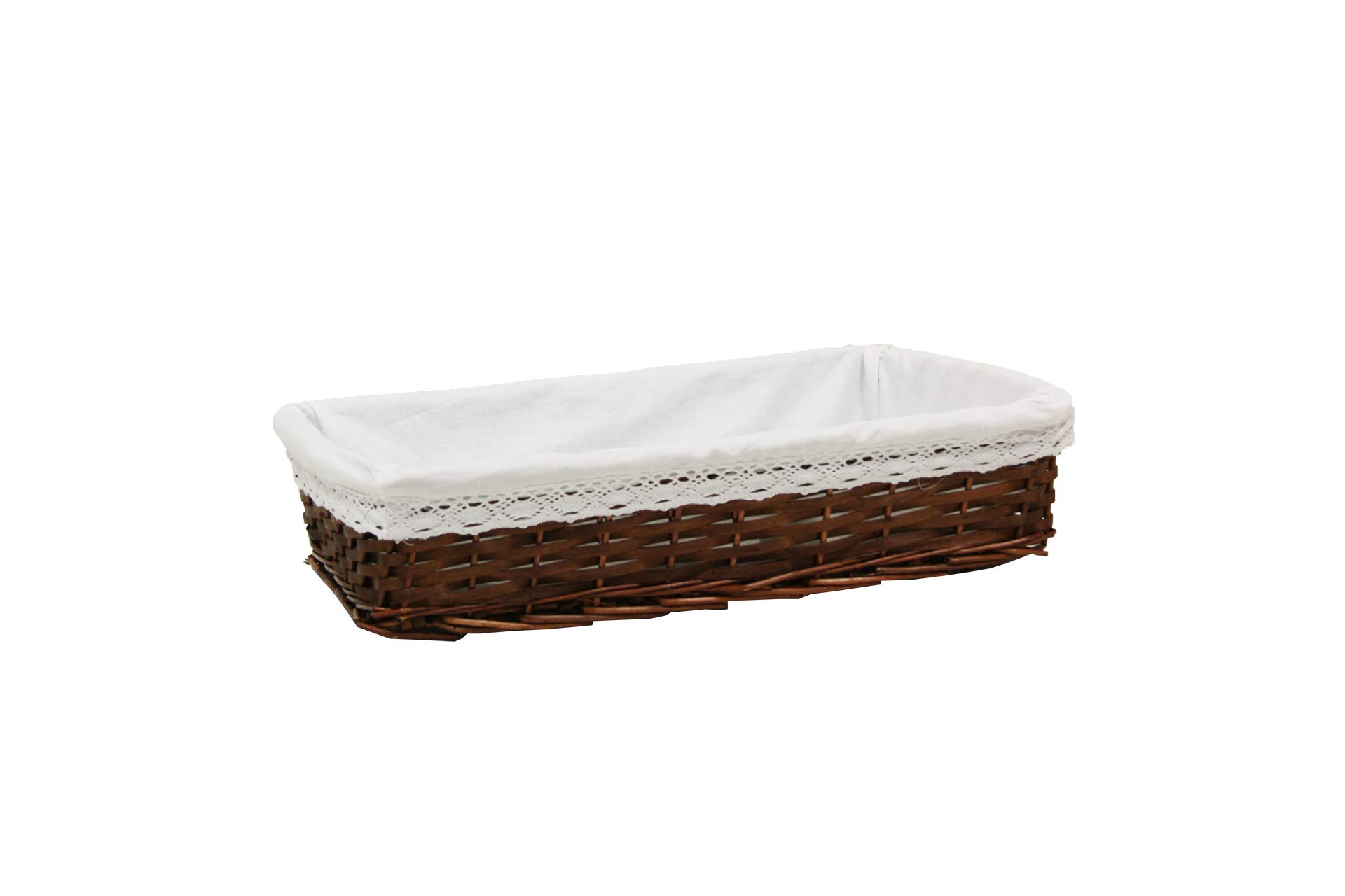 HERSIG - Cesta Ovalada Mimbre | Cesta Sin Forro Caoba