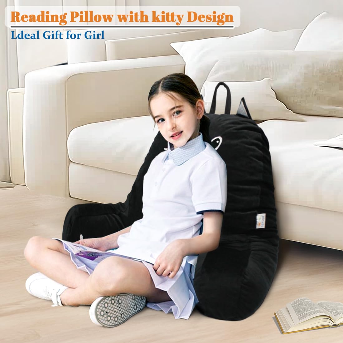 Ailuteie Coussin de lecture pour adultes – Coussin de dossier avec accoudoirs – Coussin de soutien du dos Ailuteie Coussin de lecture pour adultes – Coussin de dossier avec accoudoirs – Coussin de soutien du dos