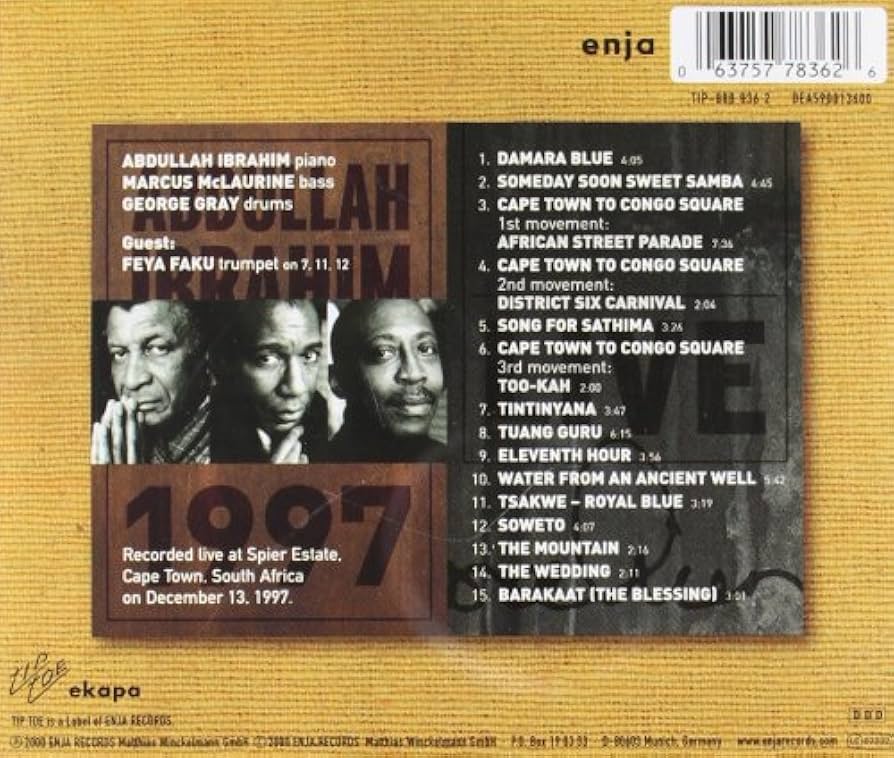 洋楽 ABDULLAH IBRAHIM / CAPE TOWN REVISITED Cape Town Revisited