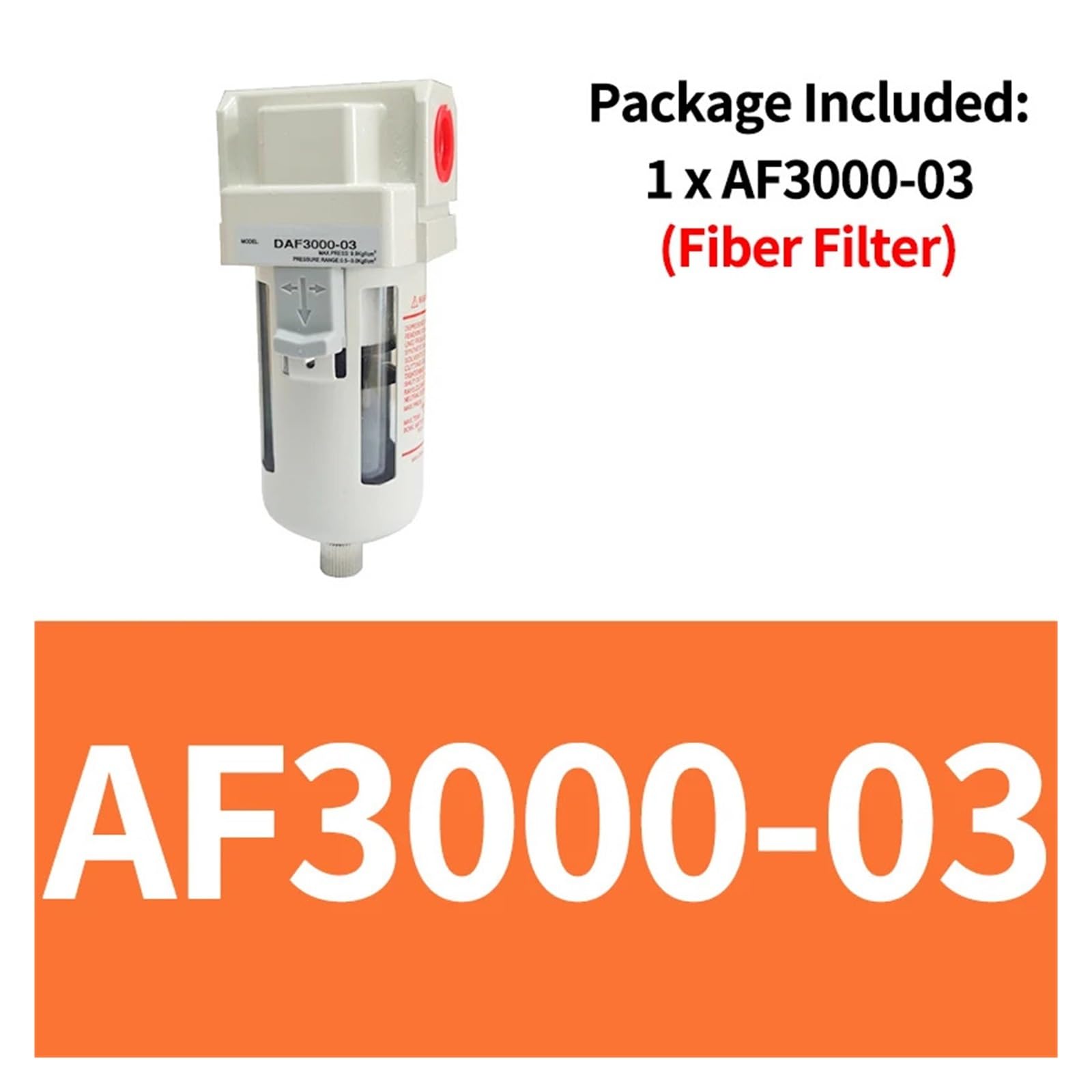 AF3000-03 Series Compresor de filtro separador neumático de aceite y agua (filtro de fibra)