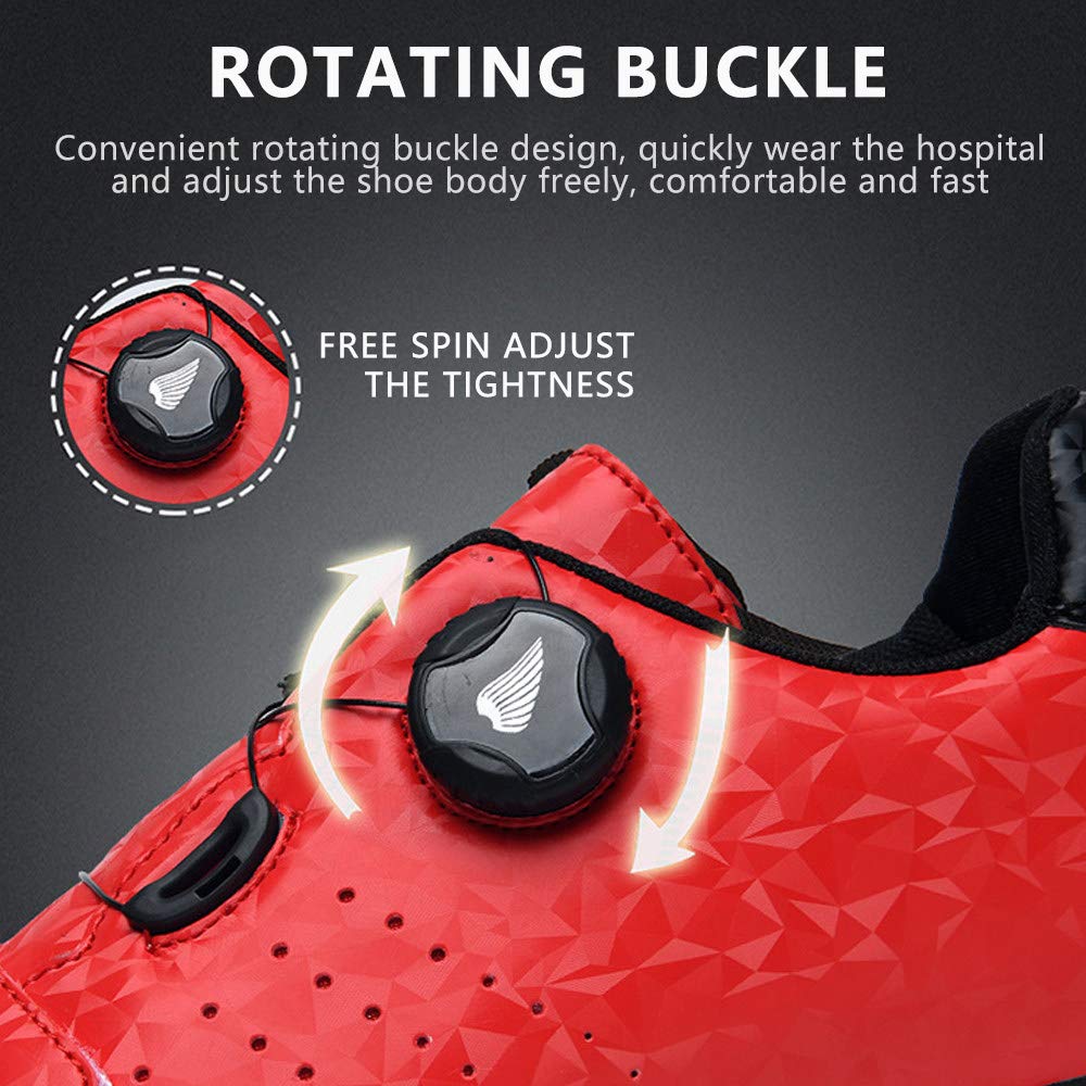 Zapatos De Ciclismo De Carretera Zapatos De Ciclismo De Spinning, 1 Par De Zapatos Antideslizantes De Carretera con Rayas Reflectantes para Ciclismo De Carretera De Montaña,Black-45