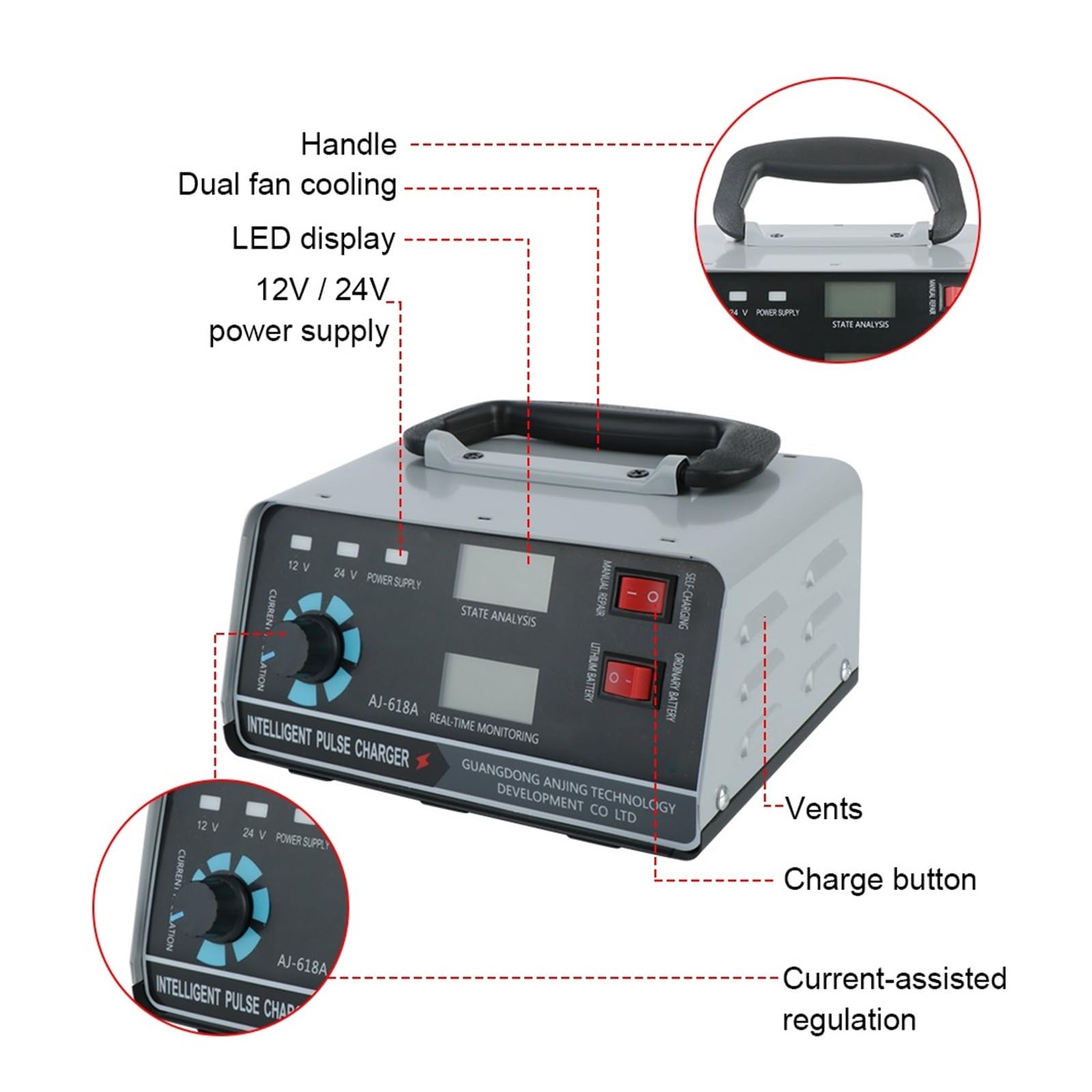 12V/24V 400W Wet Dry Kwasowo-ołowiowy Pięciostopniowy Power Puls Ładowarki Naprawcze Do Samochodów Ciężarowych Łodzi Motocyklowych Automatycznych Ładowarek Akumulatorów łAtwa W UżYciu