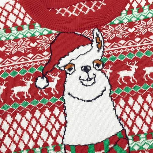 Image of Ugly Christmas Sweater Kids Girls Boys Reindeer Snowflake Knitted Xmas Holiday Pullover Sweater 2-9 Years Old