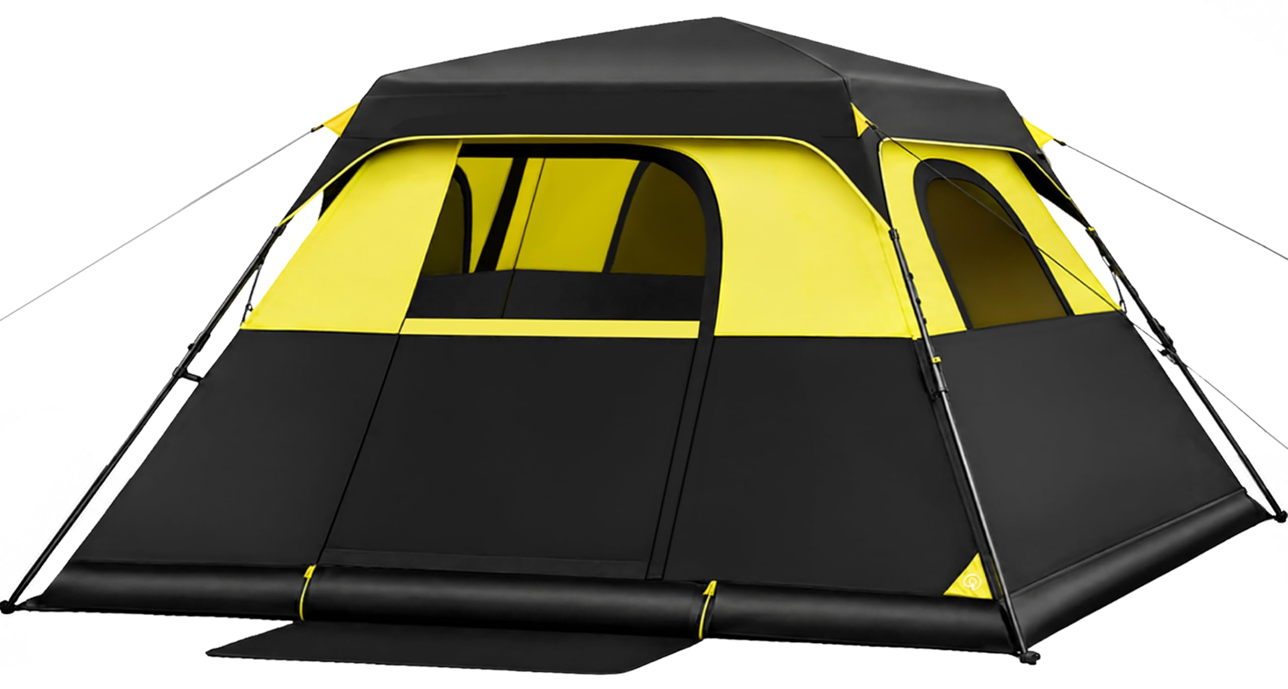Romswi Instant Camping Tent, 60 Seconds Setup Family Cabin Tent with Rainfly, Large Portable Tent with Water Resistant Fabric, B3 Mesh Windows for Outdoor Camping & Hiking