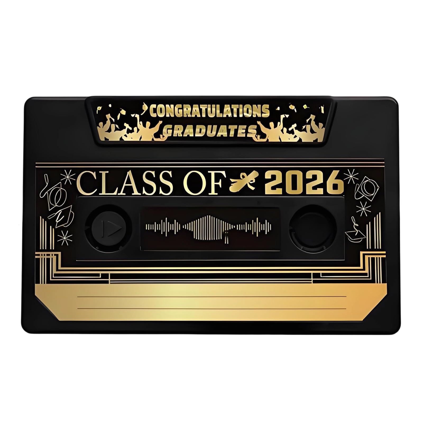 PANGBOER Recordable Graduation Greeting Card with 60 Second for Classmate Teachers and Class of 2026 Graduate Gift Twenty Twenty Six Graduation Artifact