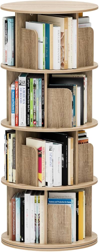 Amazon|kukeimaru本棚 回転式本棚 4段 直径40CM*高さ128CM 漫画 絵 Amazon|kukeimaru本棚 回転式本棚 4段 直径40CM*高さ128CM 漫画 絵