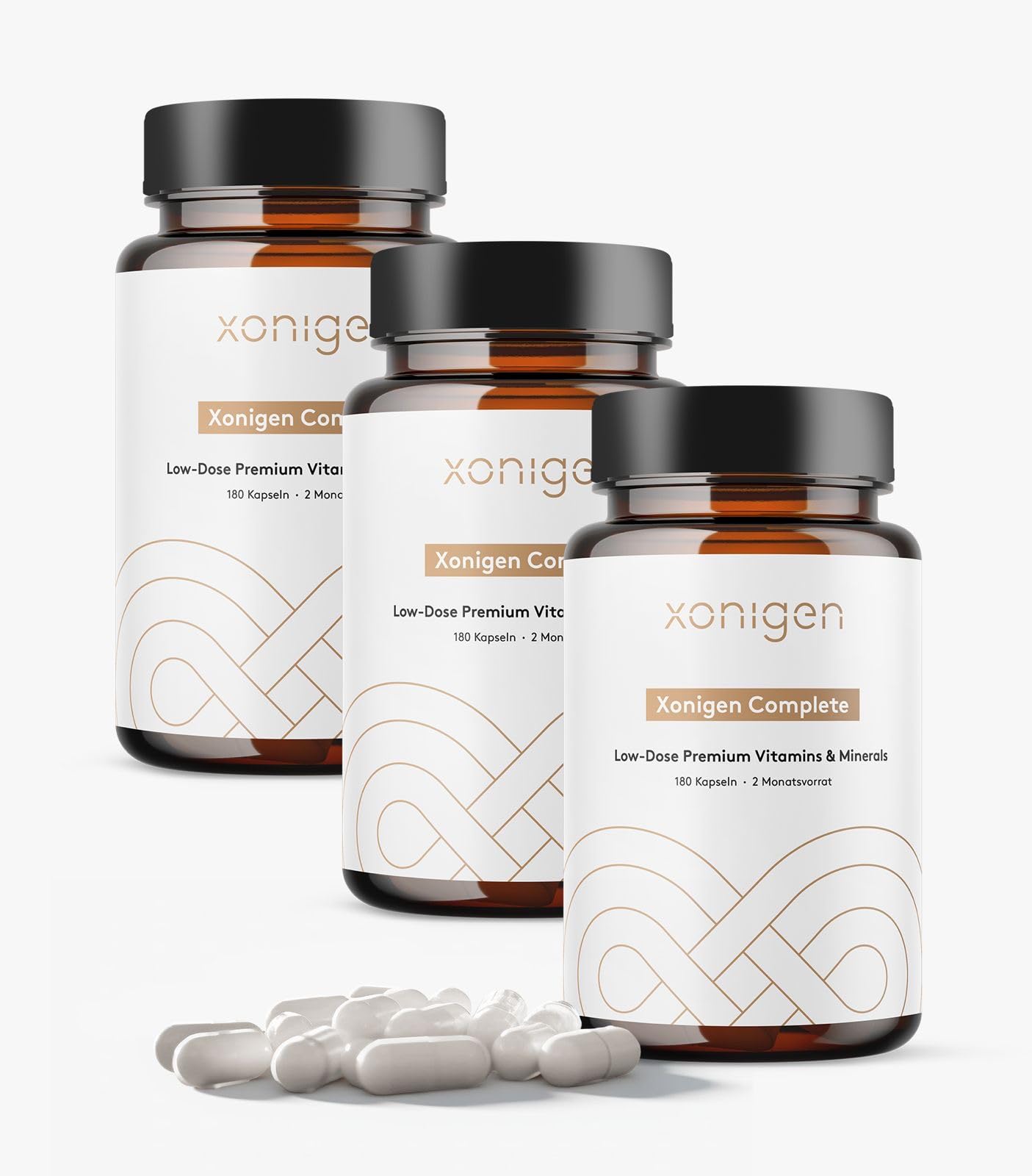 Niedrig dosierte Vitamine & Mineralien - Premium Komplex (3er Pack) - 540 Kapseln - 6-Monatsvorrat - Für eine ausgewogene Versorgung mit 13 Vitaminen & 11 Mineralien - Glutenfrei & Vegetarisch