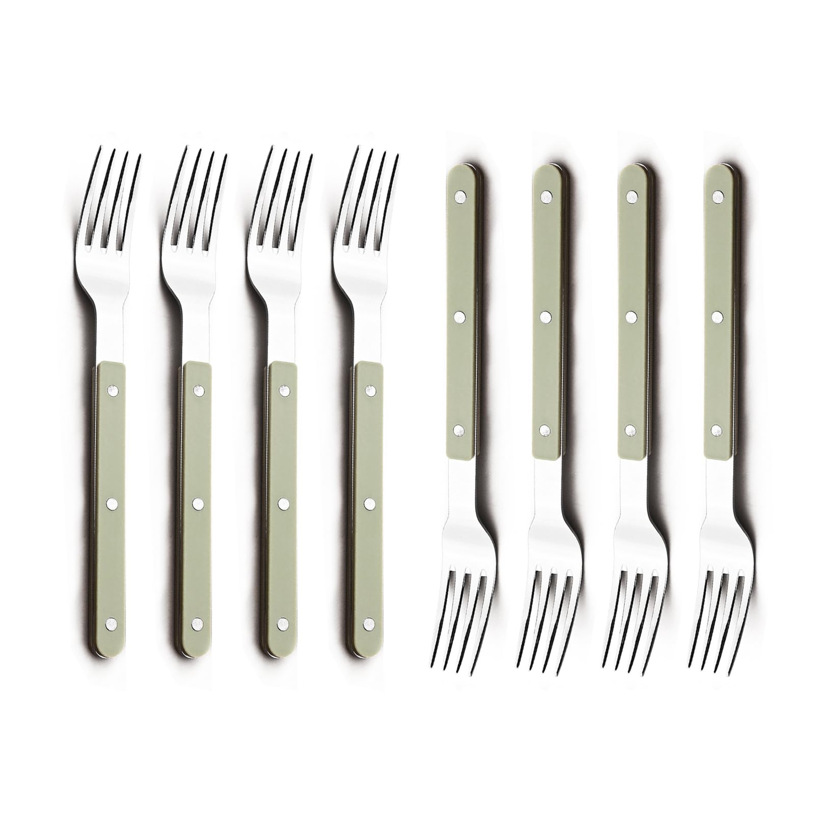 Snplowum 8-piece Dessert Forks, Cute Salad Forks Cake Forks With Rivet Design, Vintage Style Forks Set For Bar Restaurant Home Party Wedding Table Forks, 7 Inch