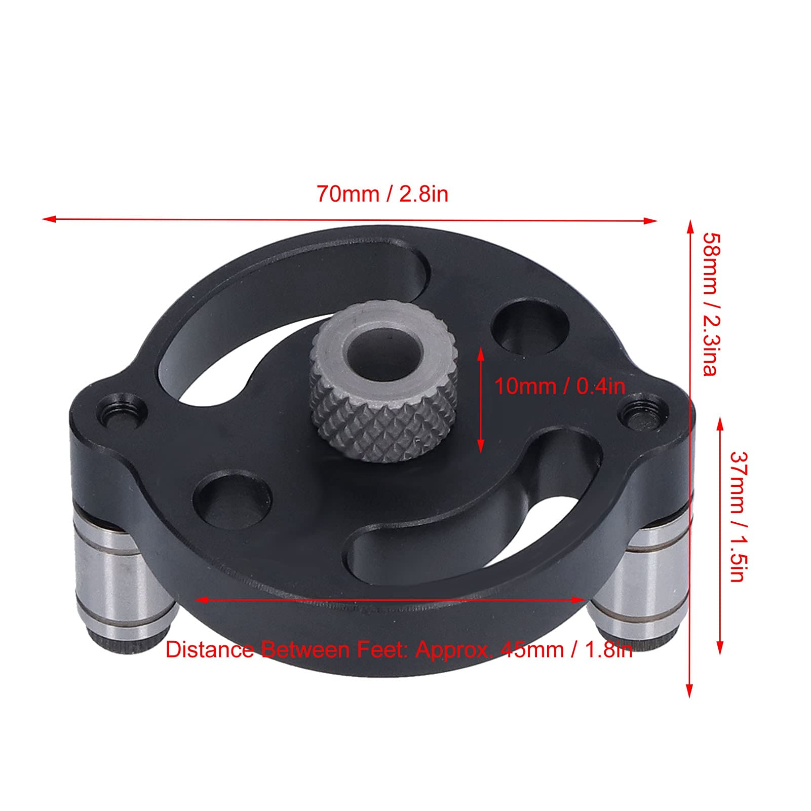 Localisateur de Perforateur pour le Travail du Bois, Bagues de Forage à 8 Trous 3/4/5/6/7/8/9/10 Mm, Positionneur de Forage de Menuiserie à Cheville Ronde en Alliage D'aluminium Vertical