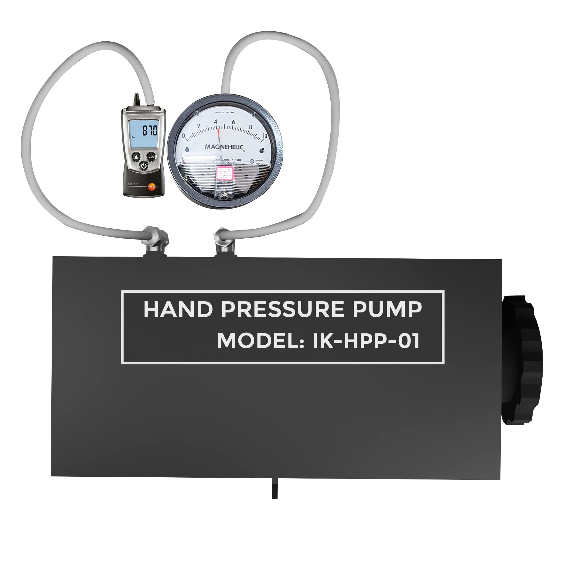 *En tus manos en 2 días* Calibrador de manómetro Ace Magnehelic (bomba estática) Calibrador de manómetro diferencial Laboratorios HVAC Monitoreo de presión ambiental Modelo: IK-HPP-01
