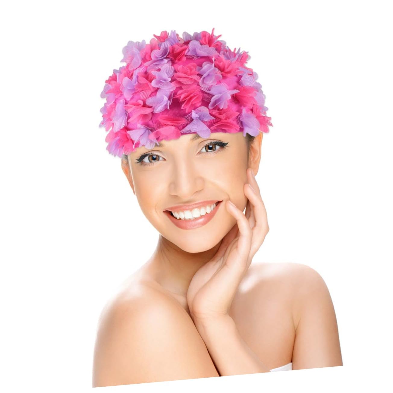 Gorros De Natación para Niñas Gorros De Natación para Niñas Gorro De Baño para Niñas Y Mujeres Gorro De Baño Transpirable 2 Uds