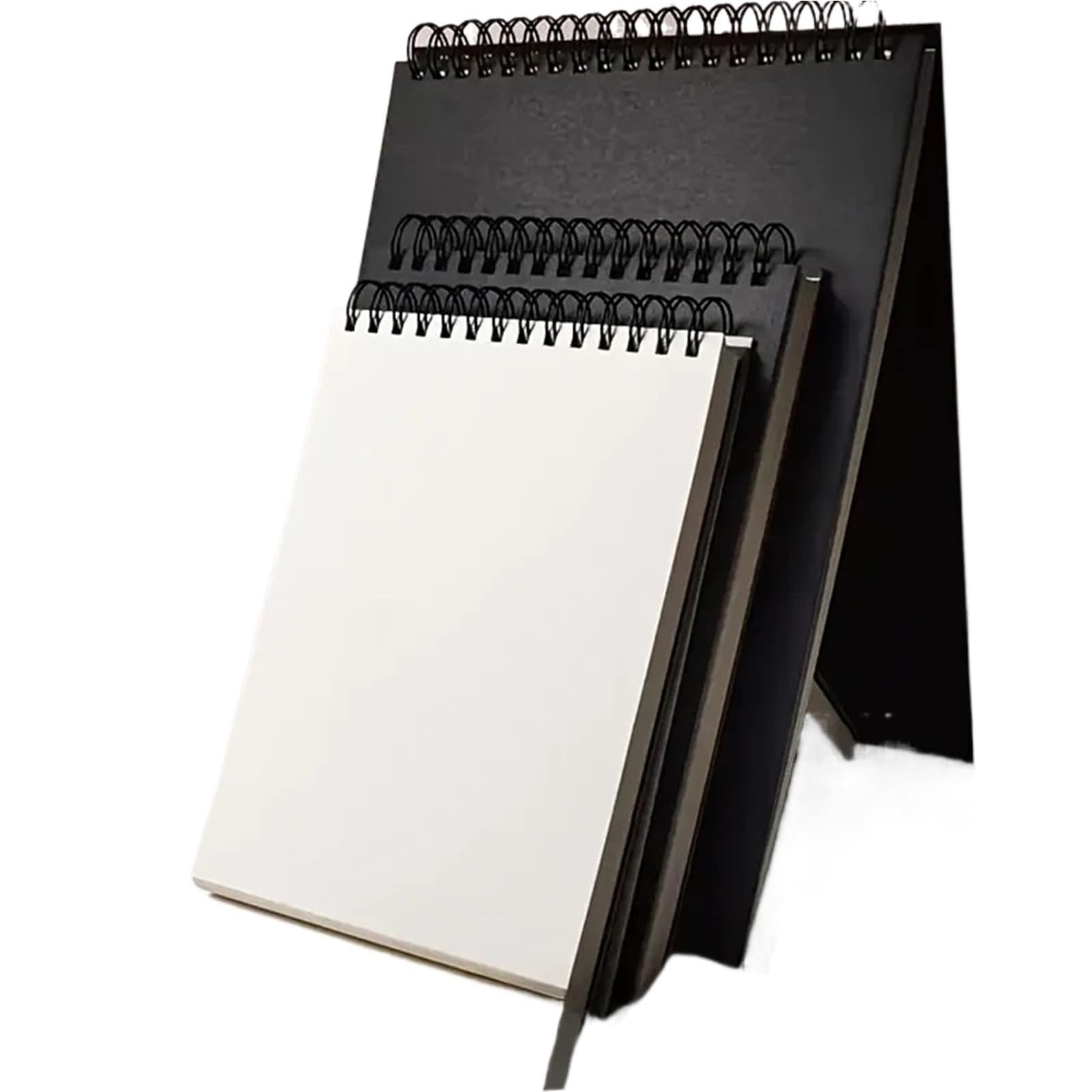 Spiral Bound Sketch Pad 1pc Black Art Sketchbook Spiral Binding,Suitable for Painting and Sketching(A6)
