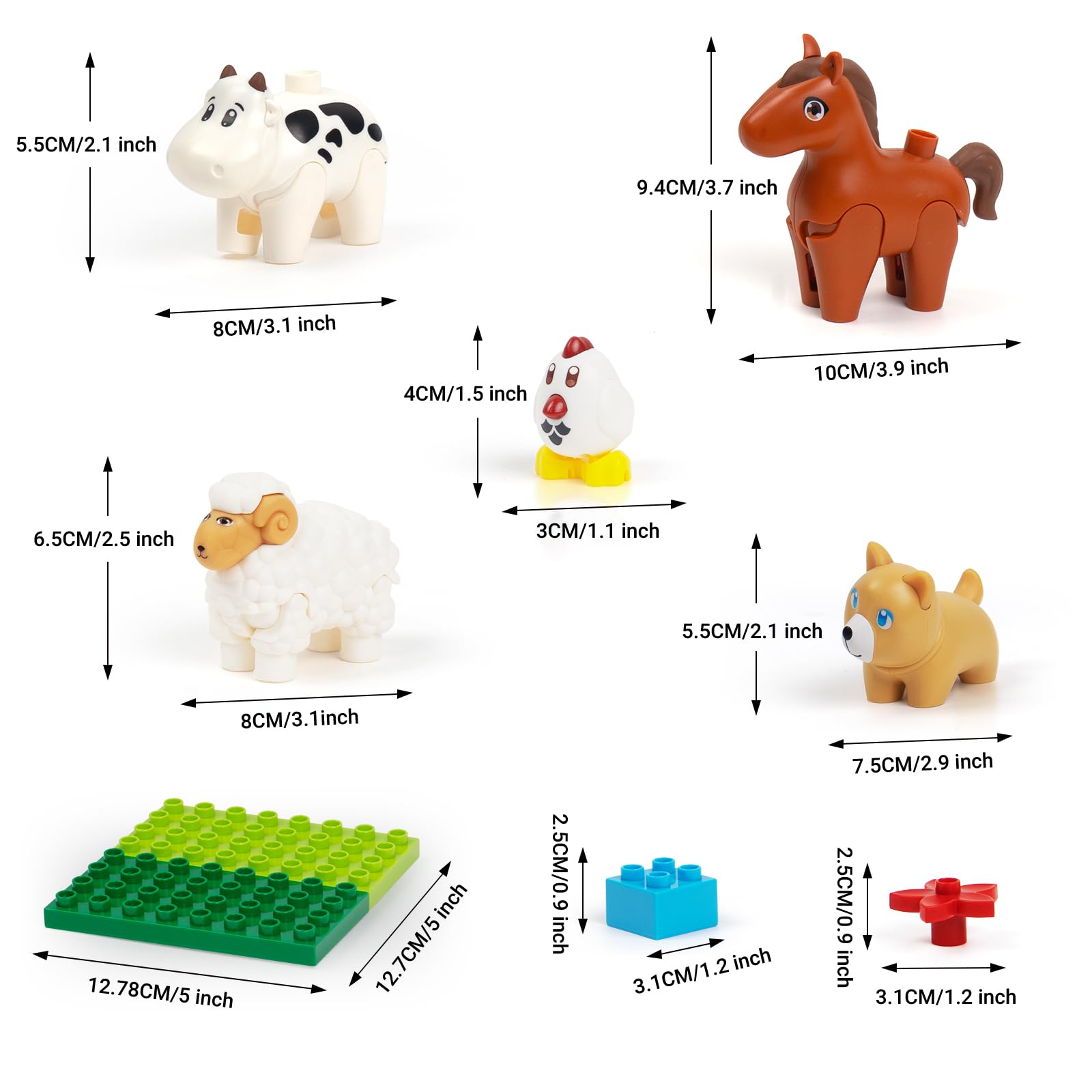 Amazon.co.jp: 大きい動物ブロックセット 対応 2歳から5歳の子供たちに