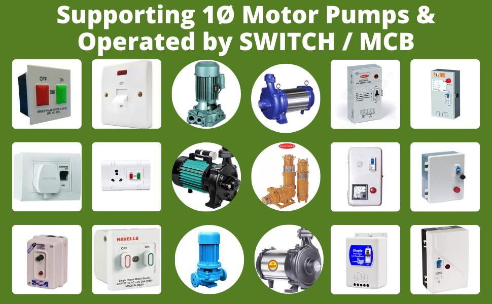 Image of RMG GSM + IoT Smart Motor Pump Controller - Control Your Single Phase Switch or MCB Operated Pump from Anywhere via App, SMS & Call | Live Status, Timer, Scheduler, Overload & Dry Run Protection