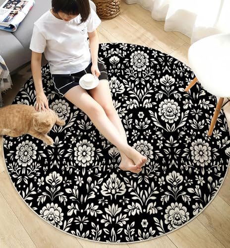 Tapis à poils courts lavable 80cm doux et antidérapant pour chambre