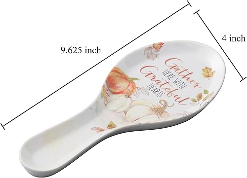 Miniatura 3 de UP ware - Soporte para cuchara de melamina de 9.625 pulgadas, soporte para utensilios de cocina, mesa de comedor (temporada de calabaza)