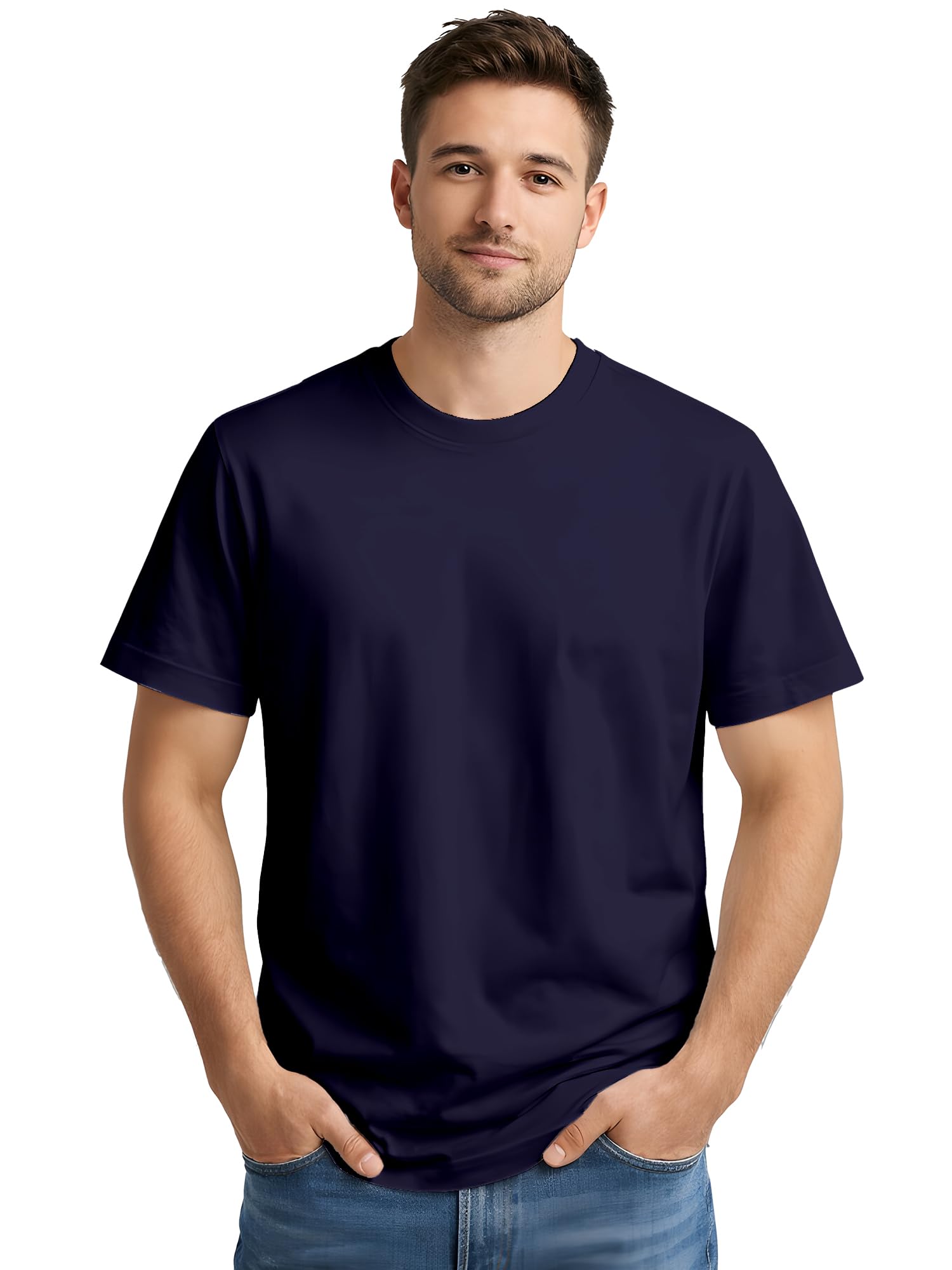 ENCIGER Herren T-Shirt Kurzarm Rundhals Weiches Baumwollshirt für Alltag, Freizeit & Sport Regular Fit