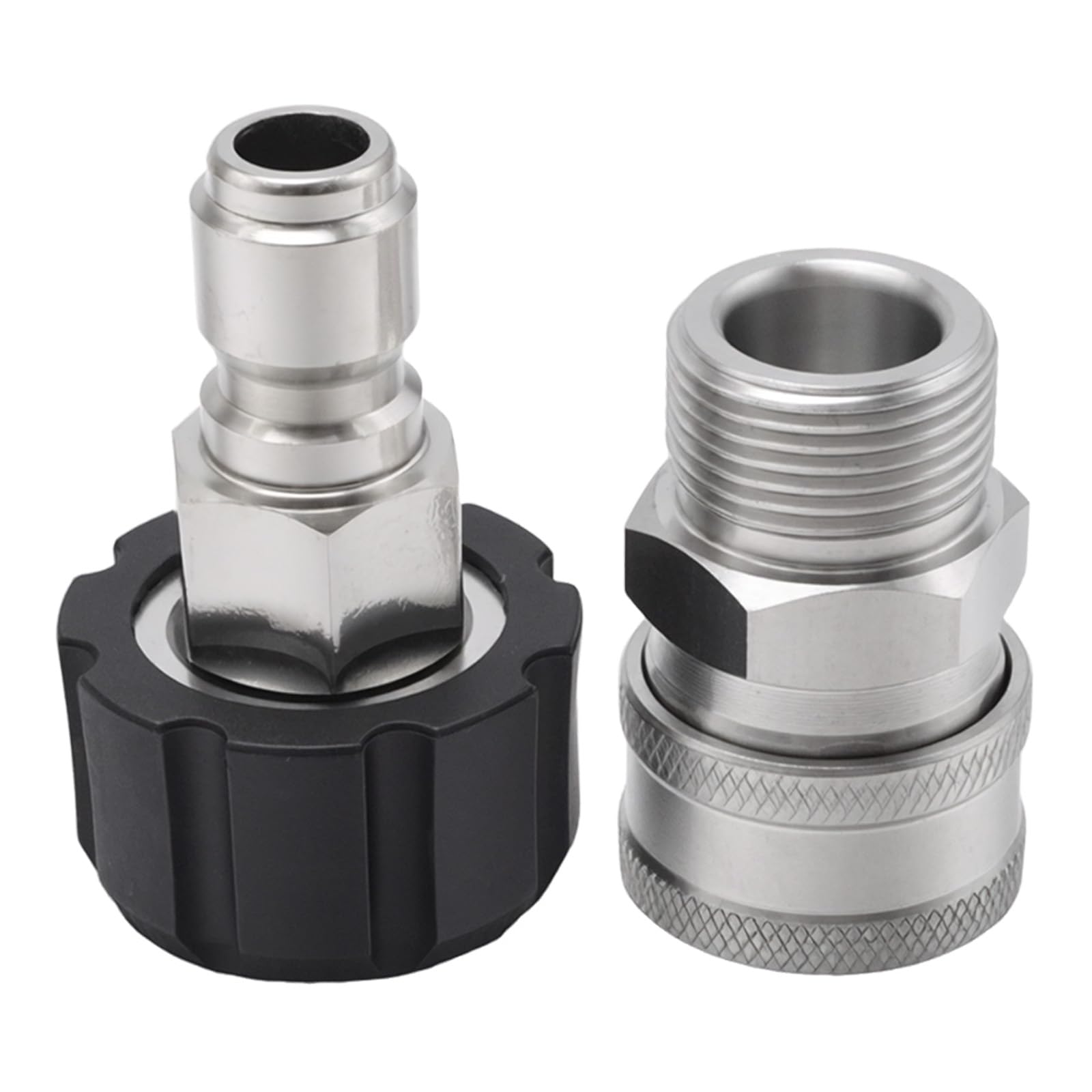 Schnellkupplungsadapter aus Edelstahl, Adapter von M22 auf 1/4-Zoll für Hochdruckreiniger, zum Anschluss von Hochdruckreiniger-Pistolen und -Schläuchen