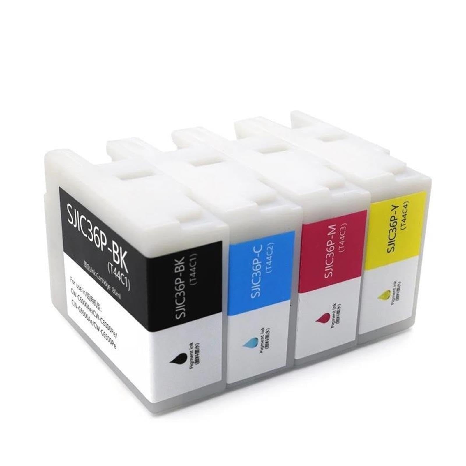 Cartucho De Tinta SJIC36P Compatible con Epson CW-C6000 CW-C6500 80ml CMYK