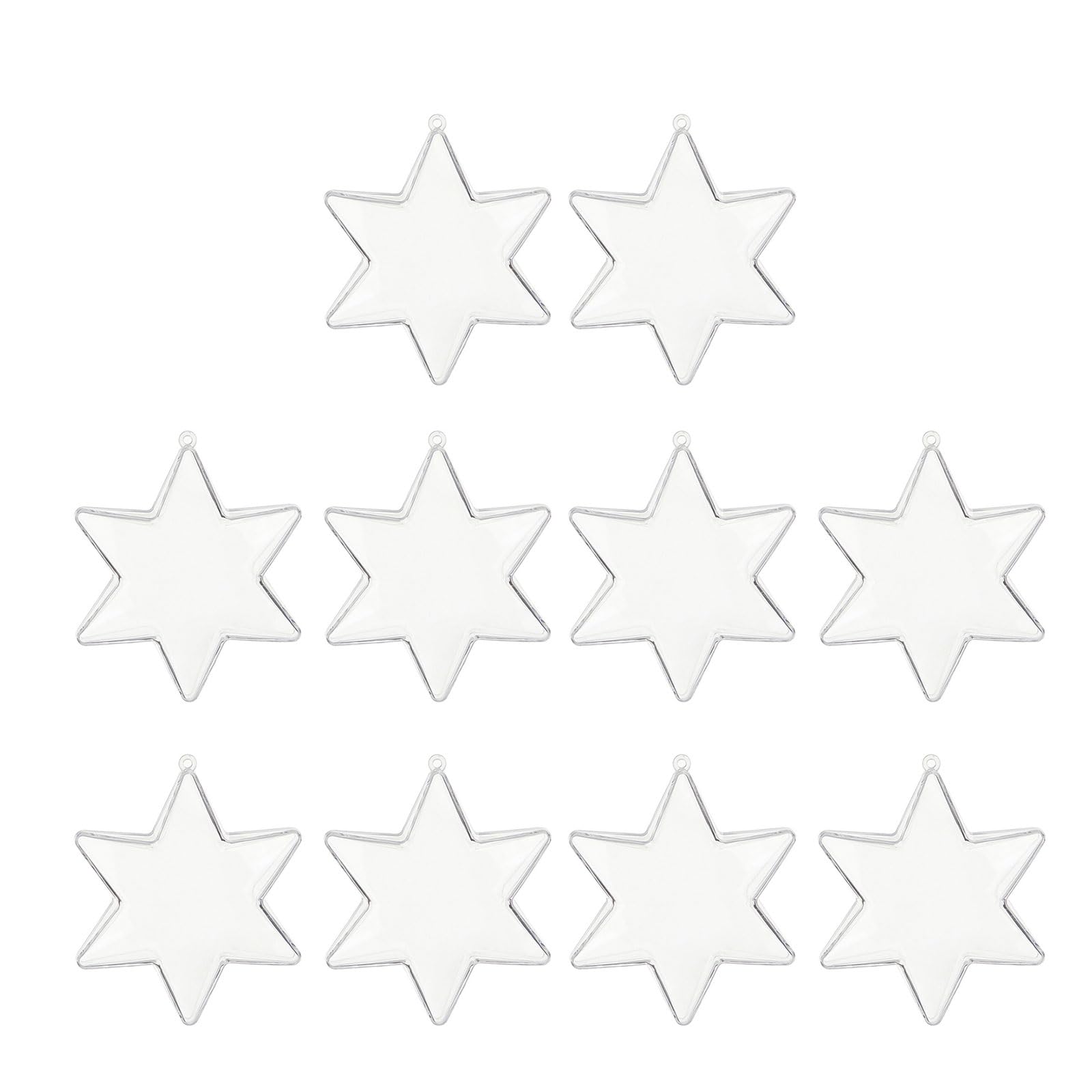 Msioytog Hexagon 10Pcs Candy Container Clear Canister For Storing Sweets And Chocolates Stylish Confectionery Jar For Home Decoration Home Decoration