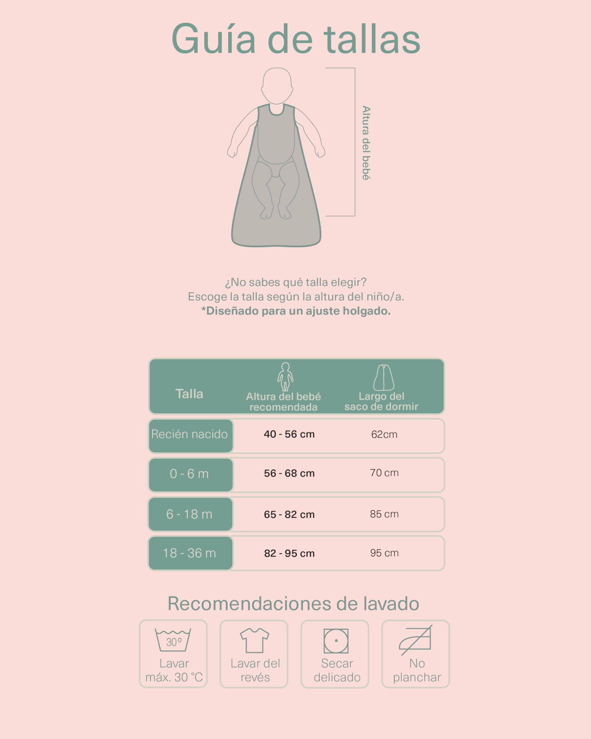 molis&co - Saco Dormir Bebé TOG 1-95 cm (18-36 Meses) - Saco Dormir Bebe Primavera y Otoño sin Mangas - Saco de Dormir Bebe para Niños Niñas (Unisex) - Muselina de Bambú Premium - Vichy Sand