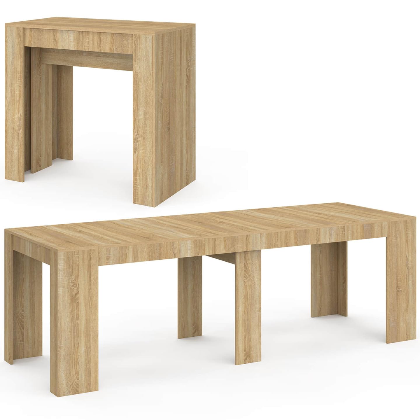 IDMarket - Table Console Extensible Orlando 10 Personnes 235 cm