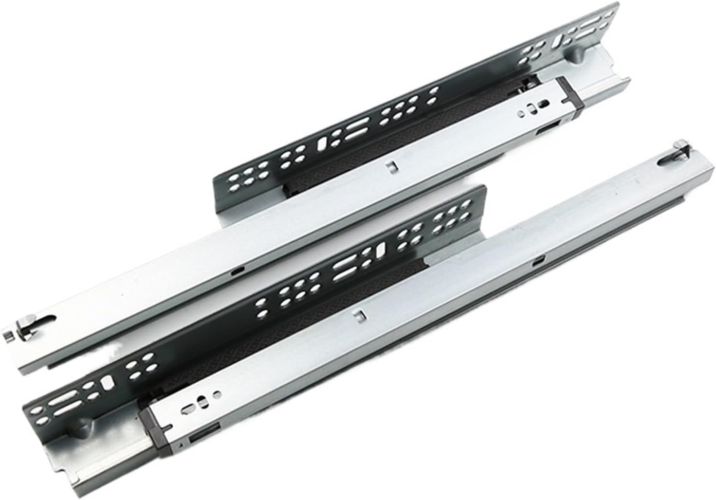 Sliding rail linear bearing slider Push Open Two Hidden Telescopic Guides Soft Close Bottom Installation Drawer Slide(14inch)