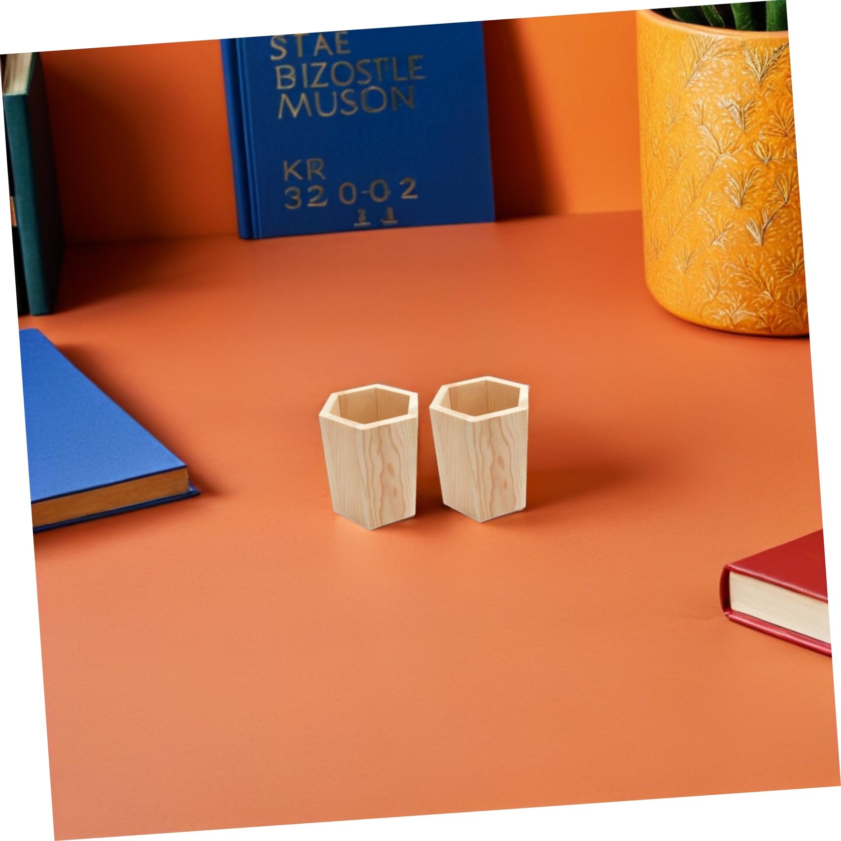 DOITOOL 10 Piezas Portalápices de Madera para Suculentas y Organizador de Escritorio Multifuncional Soporte para Pinceles y Bolígrafos Decoración Elegante para Oficina y Papelería