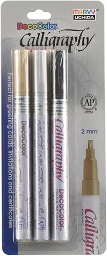 Marvy DecoColor - Marcadores de pintura para caligrafía