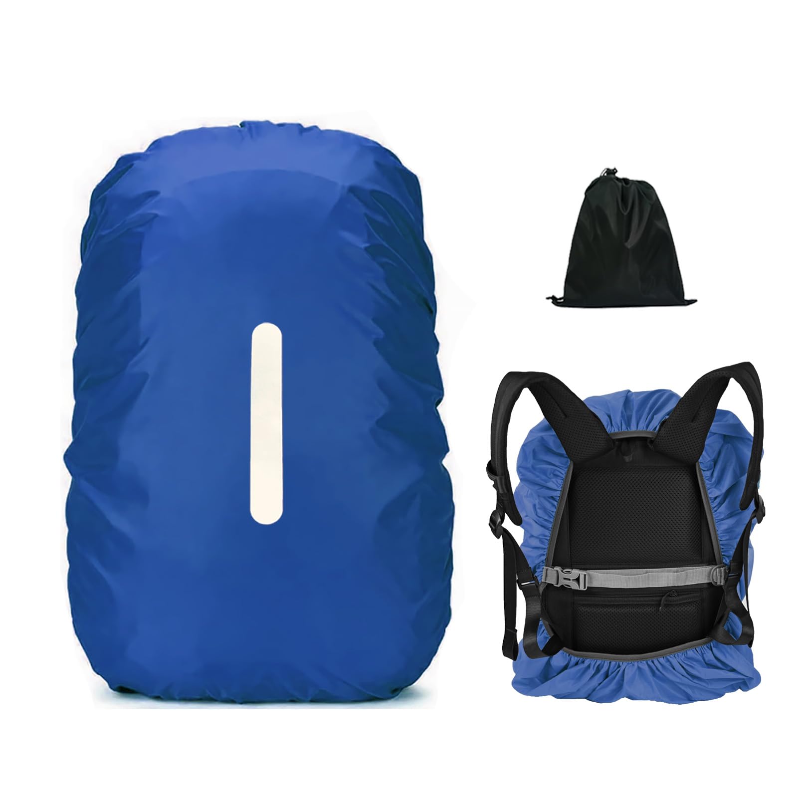 LICQIC Waterproof Rain Cover for Backpack, Reflective Rucksack Rain Cover for Outdoor, Hiking, Camping, Traveling, Cycling