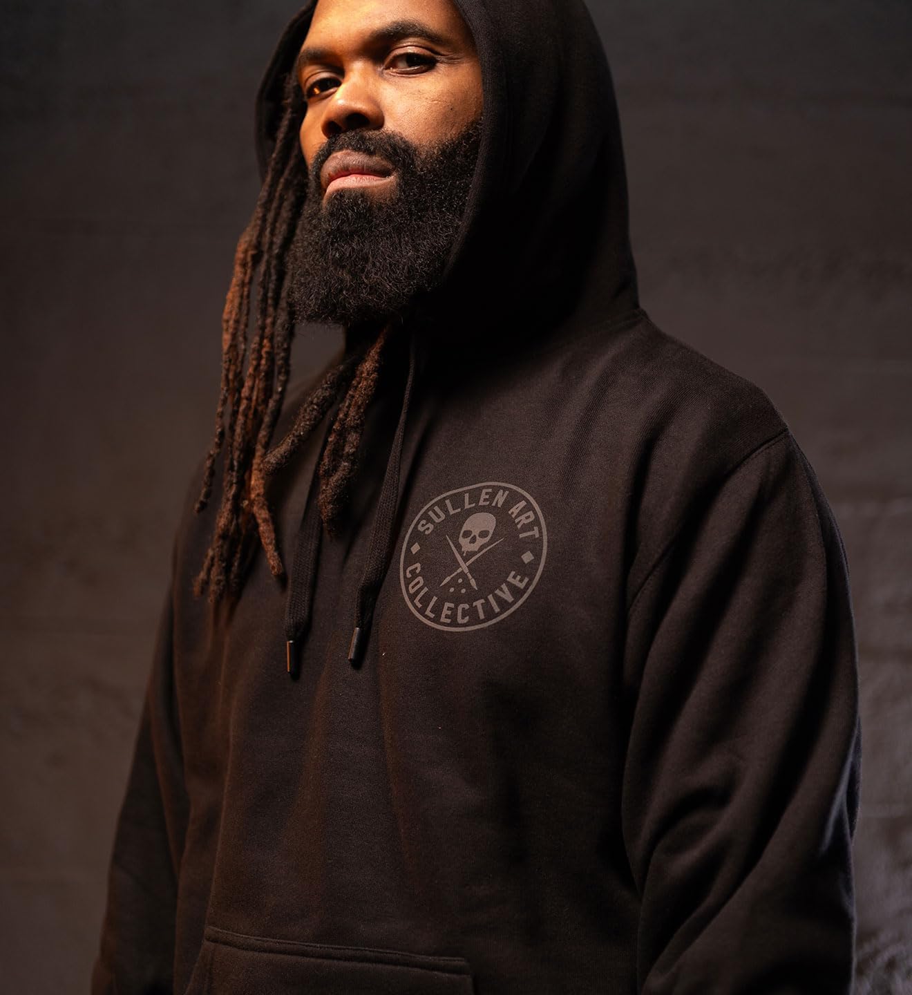 Sullen Men's Ever Performance Tattoo Lifestyle Graphic Long Sleeve Pullover Hooded Fleece Sweatshirt Black - Image 6