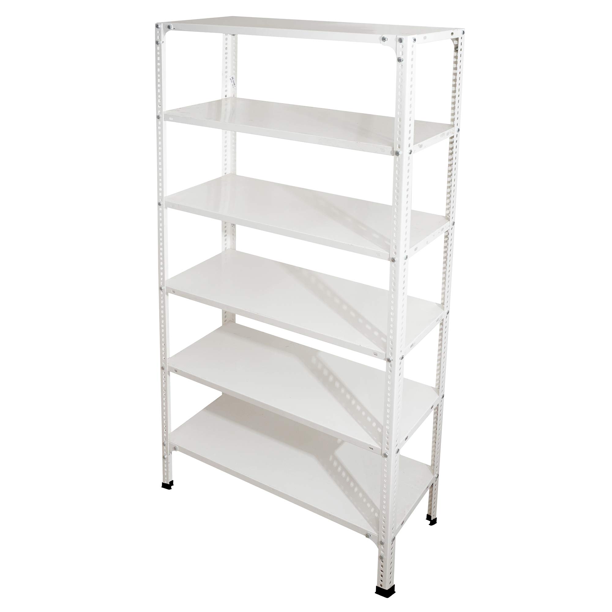 ALIJA Slotted Angle Metal Rack with Shelf Shelving Unit Multipurpose Rack (6 Shelf, 6 X 3 X 1 Ft. / 72 X 35 X 12 Inch) (Ivory, 20 Gauge Shelves, 14 Gauge Angle) (B0B943S95B) Amazon Price History, Amazon Price Tracker