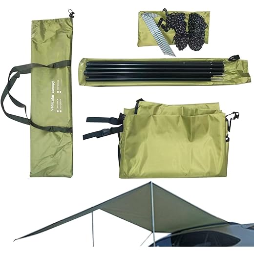 Proberos Foldable Car Side Awning Tent 118x78 Inches