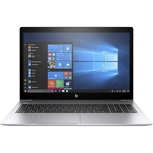 HP EliteBook 850 G5 15.6"" FHD, Core i5-7200U 2.5GHz, 16GB RAM, 512GB SSD, Windows 10 Pro 64Bit, CAM, Silver (Renewed)