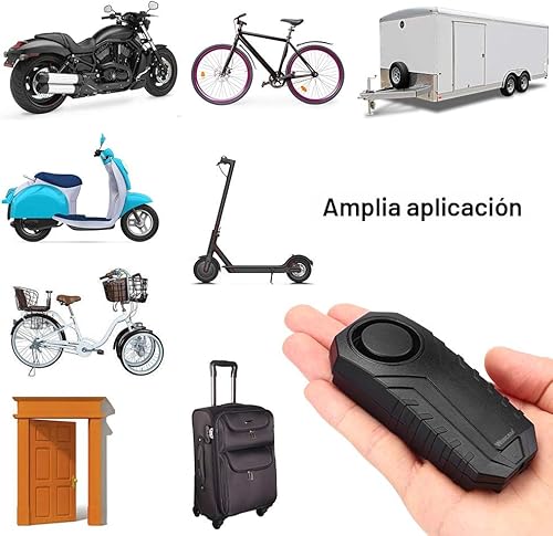 Vista 6 de Wsdcam - Alarma de bicicleta/motocicleta con control remoto, 113 db, inalámbrica, con vibración, sensor de movimiento, impermeable