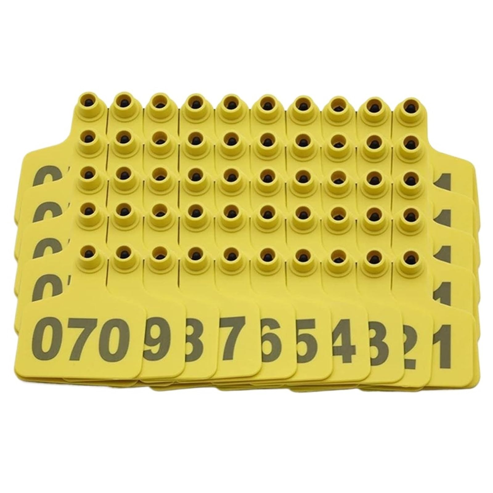 100 marcatori per orecchie bovina con 1-100 lettere per l'identificazione di aziende di allevamento, marcature fattorie, bestiame per la fattoria (B)