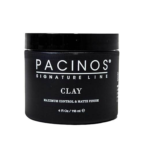 Pacinos Signature Line - Pasta de arcilla para el cabello, cera de peinado de larga duración con sujeción firme para todos los estilos de cabello, 4