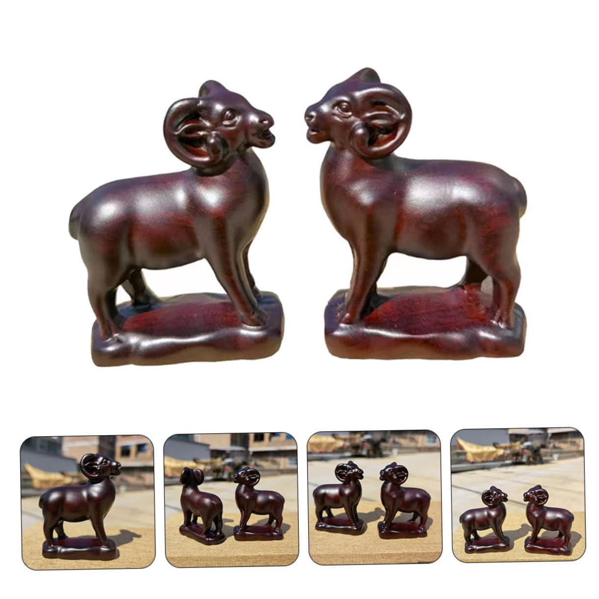 Toddmomy 8pezzi Scultura Di Capra Ornamento Decorativo Per Casa e Ufficio Statua Artistica Di Capra Unico Per Appassionati Di Arte e Design Interni