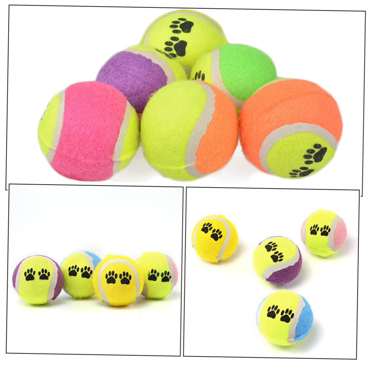 Garneck 16pezzi Palline Di Gomma Per Cani Palline Interattive Da Masticare Giocattoli Per Di Resistente Ai Morsi Cadute Facile Da Pulire e Trasportare