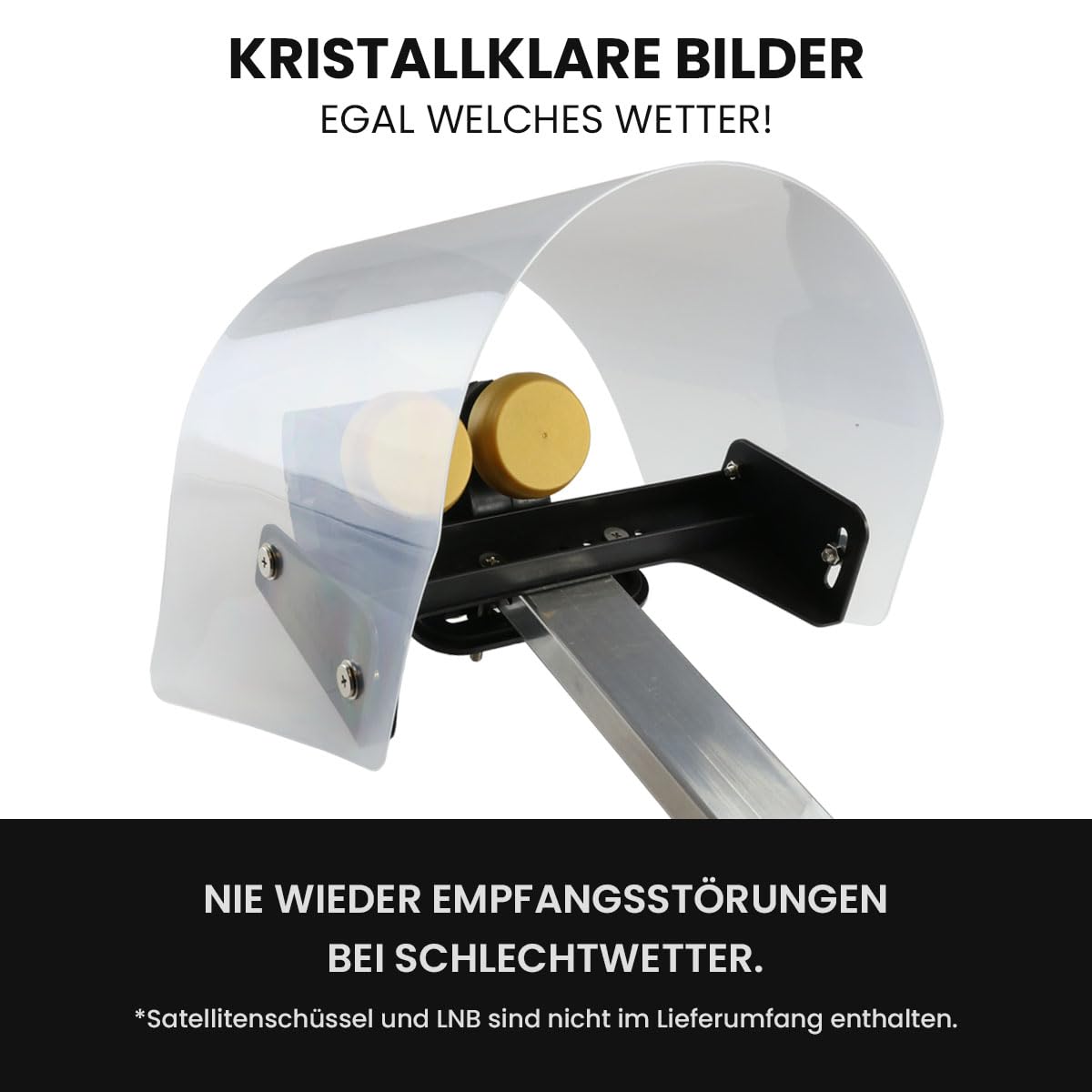 GSS LNB protezione dalle intemperie per 2 LNB, protezione dalle intemperie, protezione LNC da pioggia, grandine e neve, protezione LMB per parabola satellitare, copertura LNB