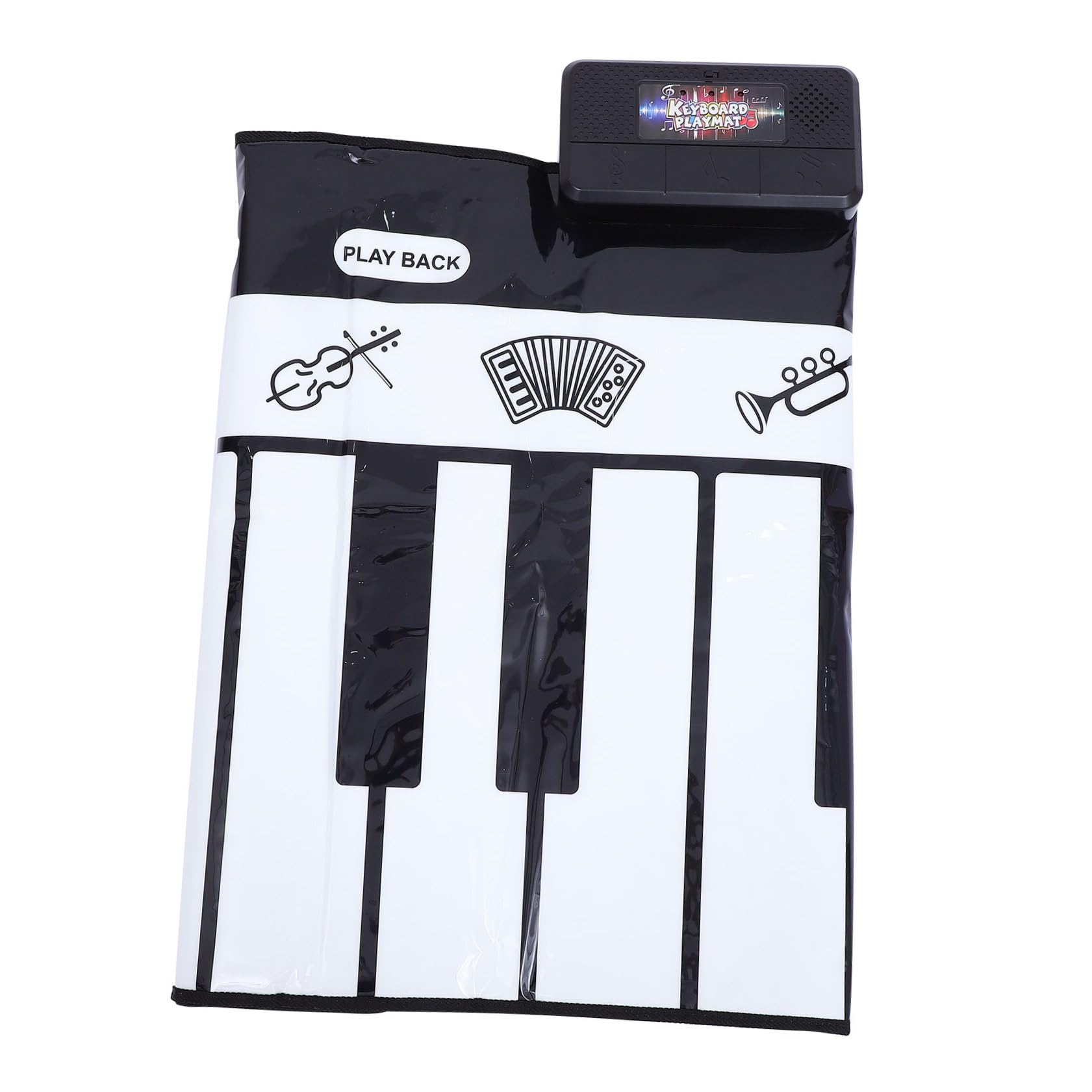 Tappeto Pianoforte Musicale 180x72cm, 1 Pezzo Bianco