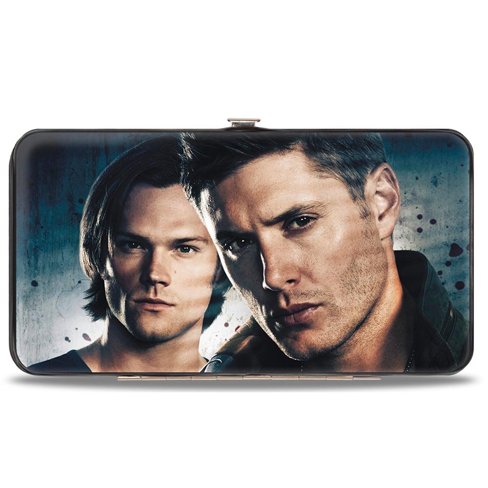 Buckle-Down unisex adults Hinge - Winchester Brothers Close-up + Supernatural Logo Black/Grays Wallet, Multicolor, 7 x 4 US, Multicolor