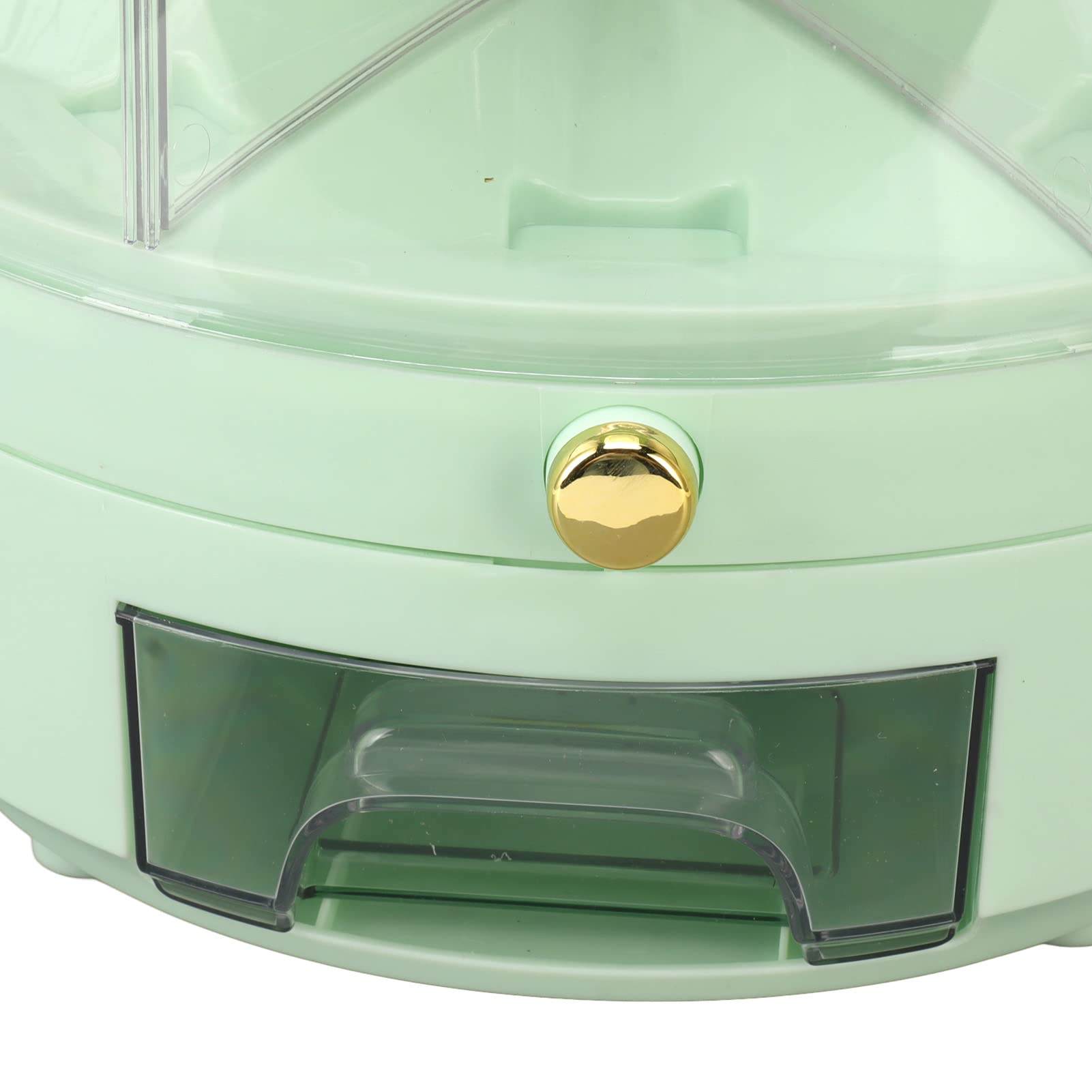 Dyspenser do ryżu, 6 Grid 6KG 360 Degree Rotatable Grain Container Dry Food Dispenser with Lid, Individual Button, Clear Cereal Dispenser Bucket for Home Kitchen Pantry Soybean (Zielony)